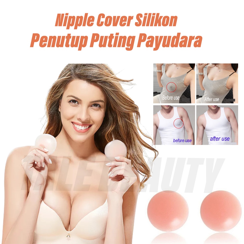 Nipple Patch Silikon Penutup Puting Payudara Seamless Reusable invisible bra