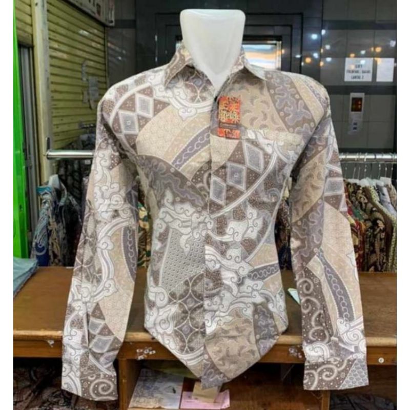 Baju Batik Pria Pendek Katun Premium Super Fouring Halus Size M L XL Xxl