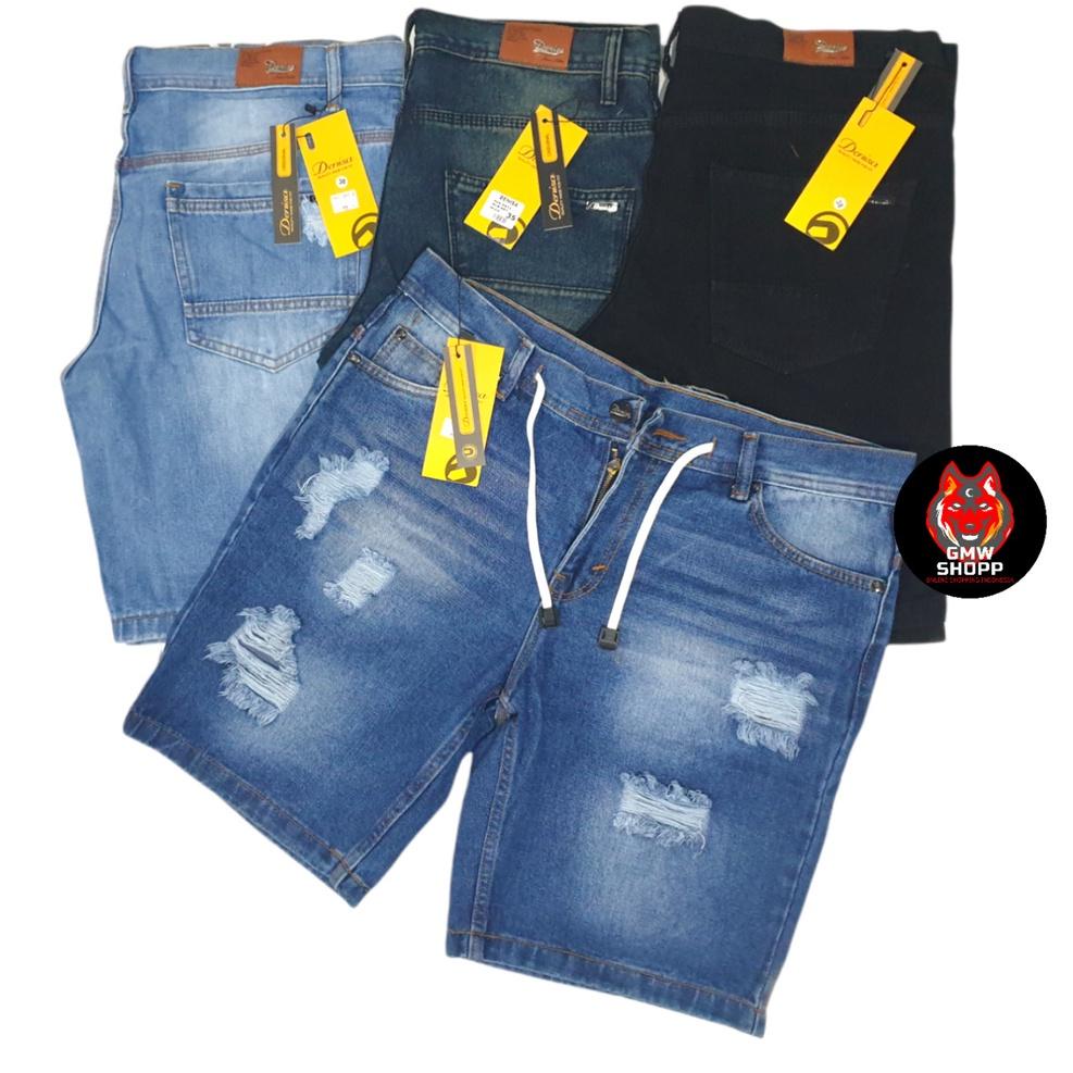 Celana Jeans Sobek Pendek Pria PREMIUM / Celana denim sobek distro / Celana Pendek Pria Tali / celan