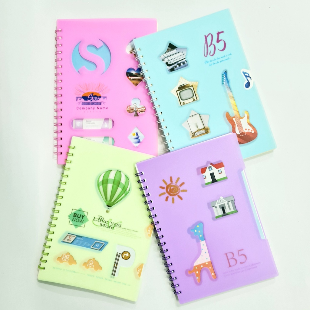 

SOS Buku Tulis Spiral B5-80 Biasa Cover Plastik Warna Motif /Buku Spiral/Catatan/Note Book/Notebook