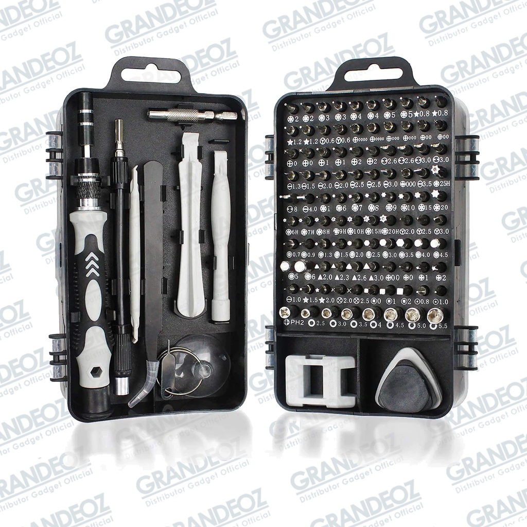 Taffware 115 in 1 Screwdriver Set Reparasi  OBENG SET REPARASI TORX Magnetic Screwdriver Handphone E