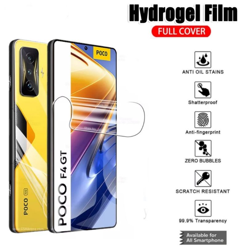 Hydrogel Depan Belakang Pocophone Poco F4 GT Clear Matte Blue