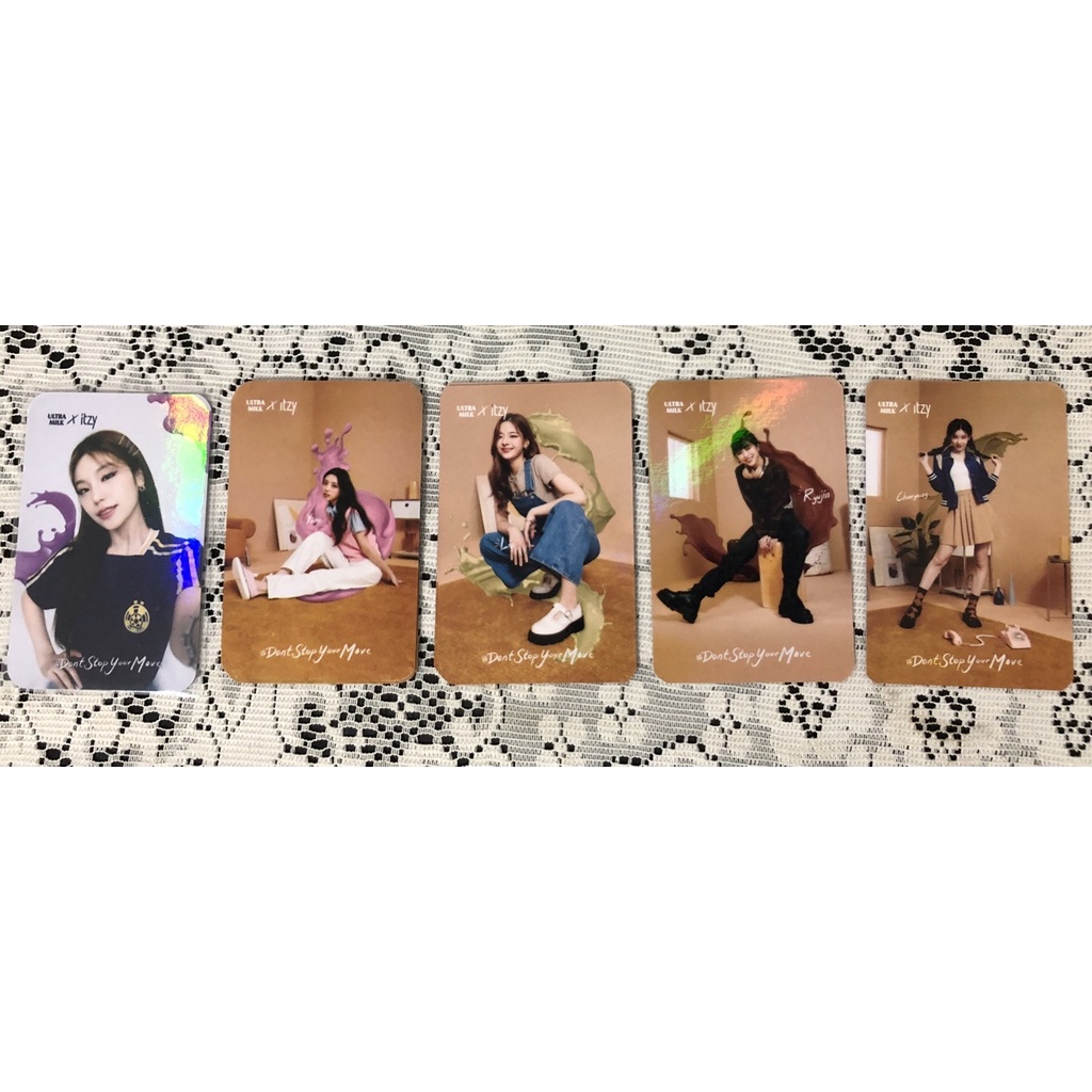 OFFICAL PC/Photocard Ultramilk x ITZY Ryujin Yuna Lia Chaeryeong(konsep) Yeji(selca)