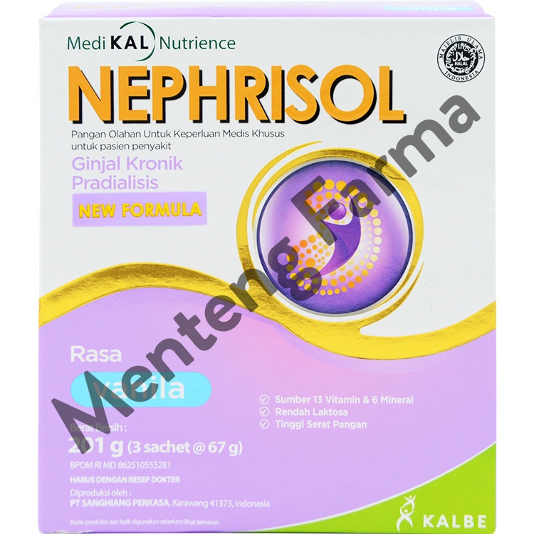 Nephrisol Vanila 201 Gram - Susu Rendah Protein Khusus Pasien Ginjal Predialisis