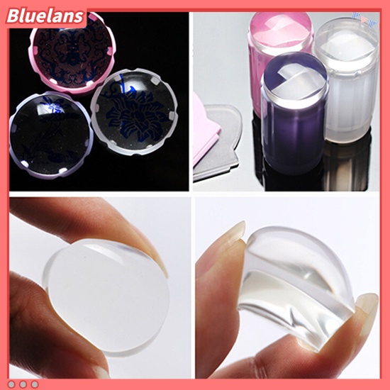 Bluelans Set Stempel Jelly Bening Untuk Nail Art