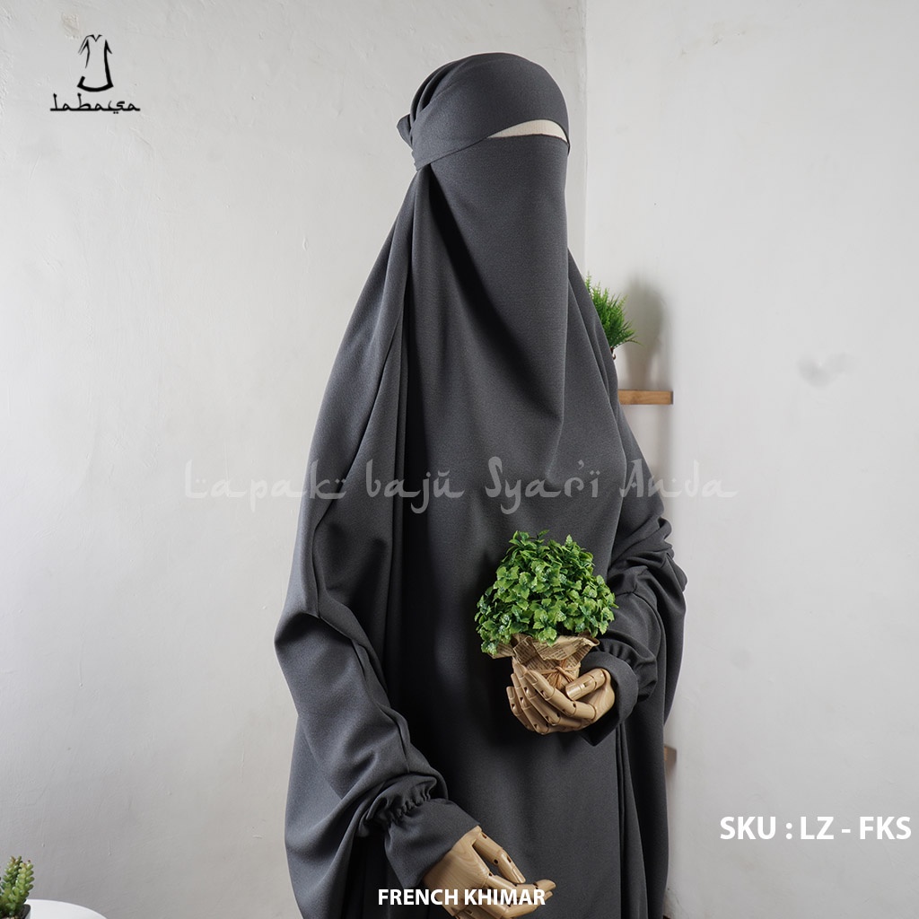 French Khimar Jumbo Square Manset Lengan Karet Labasa Ori | French Hijab | Fashion Muslim