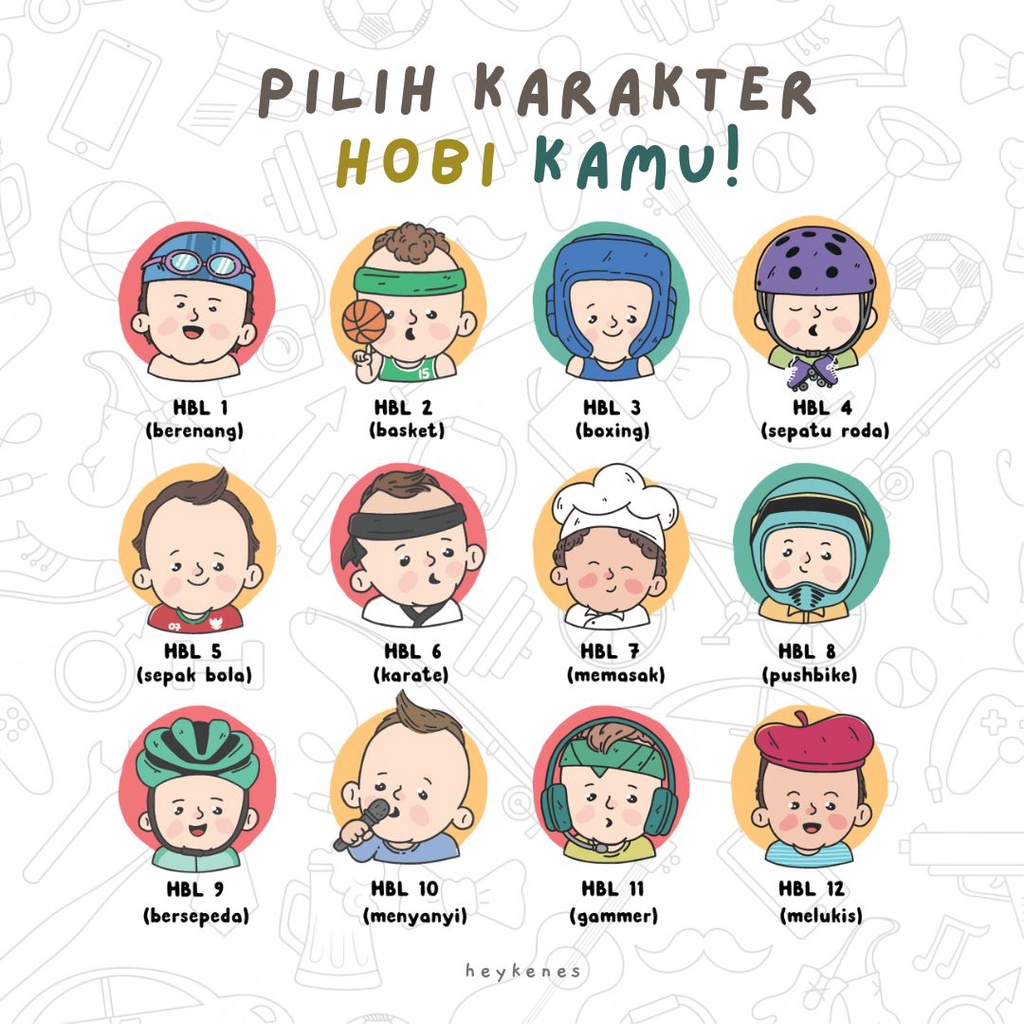 Heykenes Kaos Anak Custom Hobi 30s