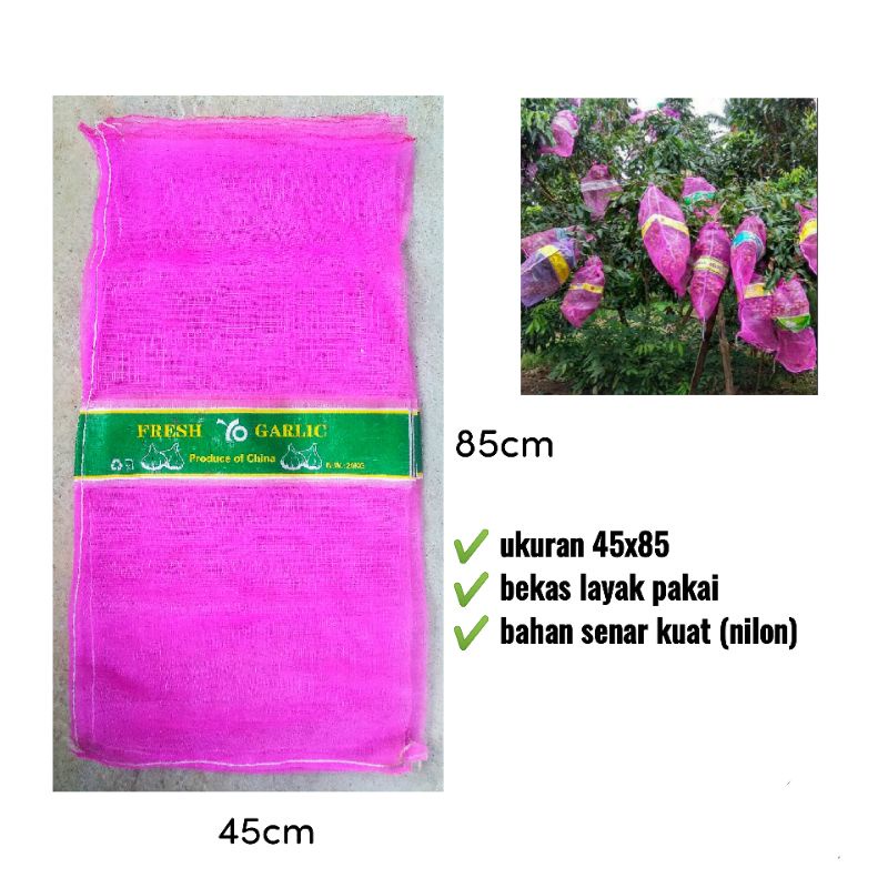 Brongsong kelengkeng ISI 50 pcs waring bekas bawang fruit cover waring kelengkeng pembungukus buah k