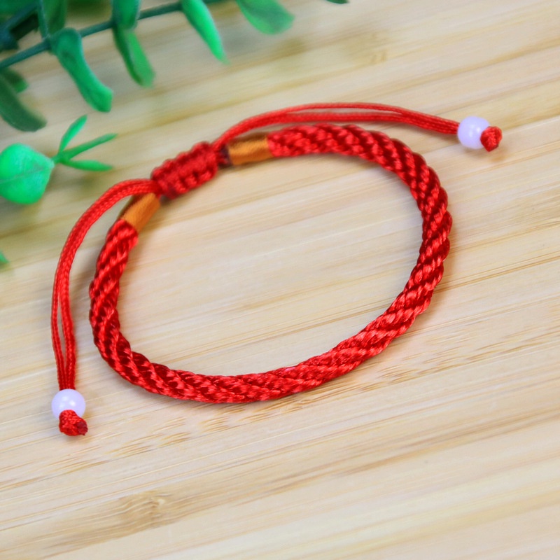 Gelang Tangan Tali Anyam Adjustable Gaya Korea Untuk Pasangan / Pria / Wanita