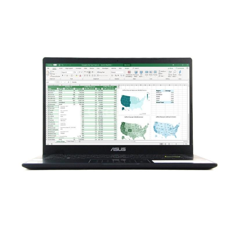 LAPTOP ASUS E410MAO-VIPS421/N-4020/4GB/SSD 256GB/WIN11+OHS/NUMPAD/ORI