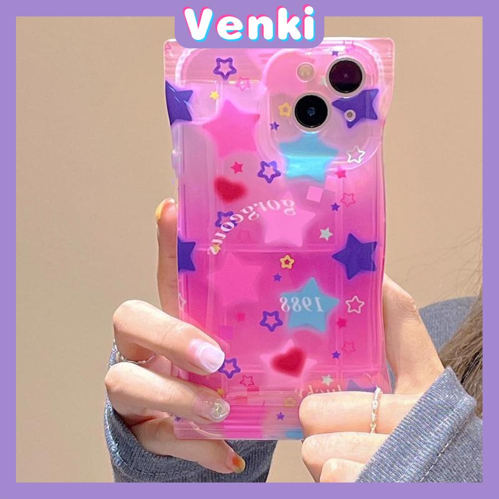 Case For iPhone 14 Pro Max Soft TPU Clear Case Snack Case Pink Colorful Stars Camera Protection Airbag Shockproof For iPhone 14 13 12 11 Plus Pro Max 7 Plus X XR