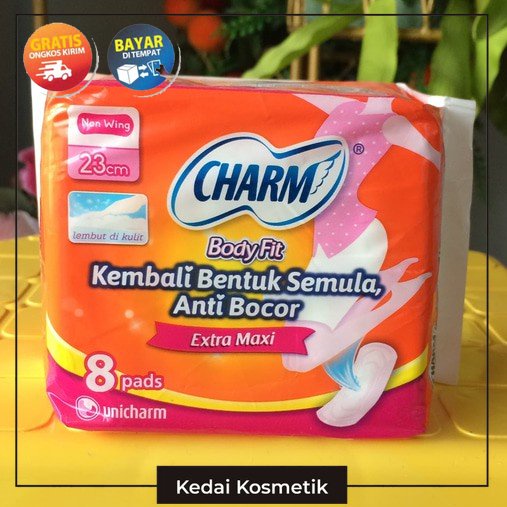 (ACEH) Pembalut Charm Body fit isi 8 pads Non Wing