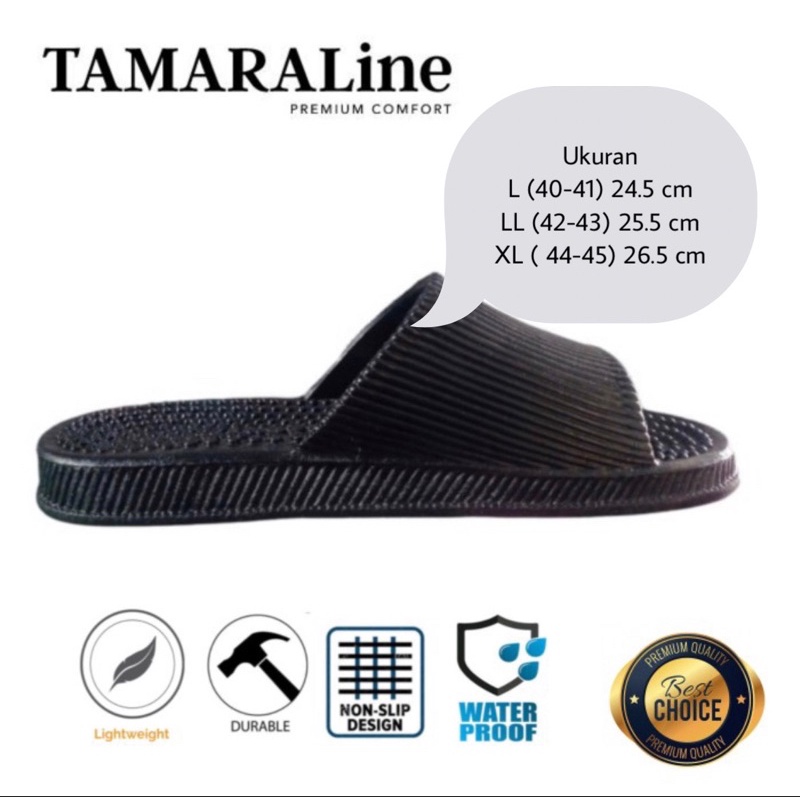 Sandal Karet Selop Wanita Unisex Rematik Premium Murah Promo TamaraLine 222 W