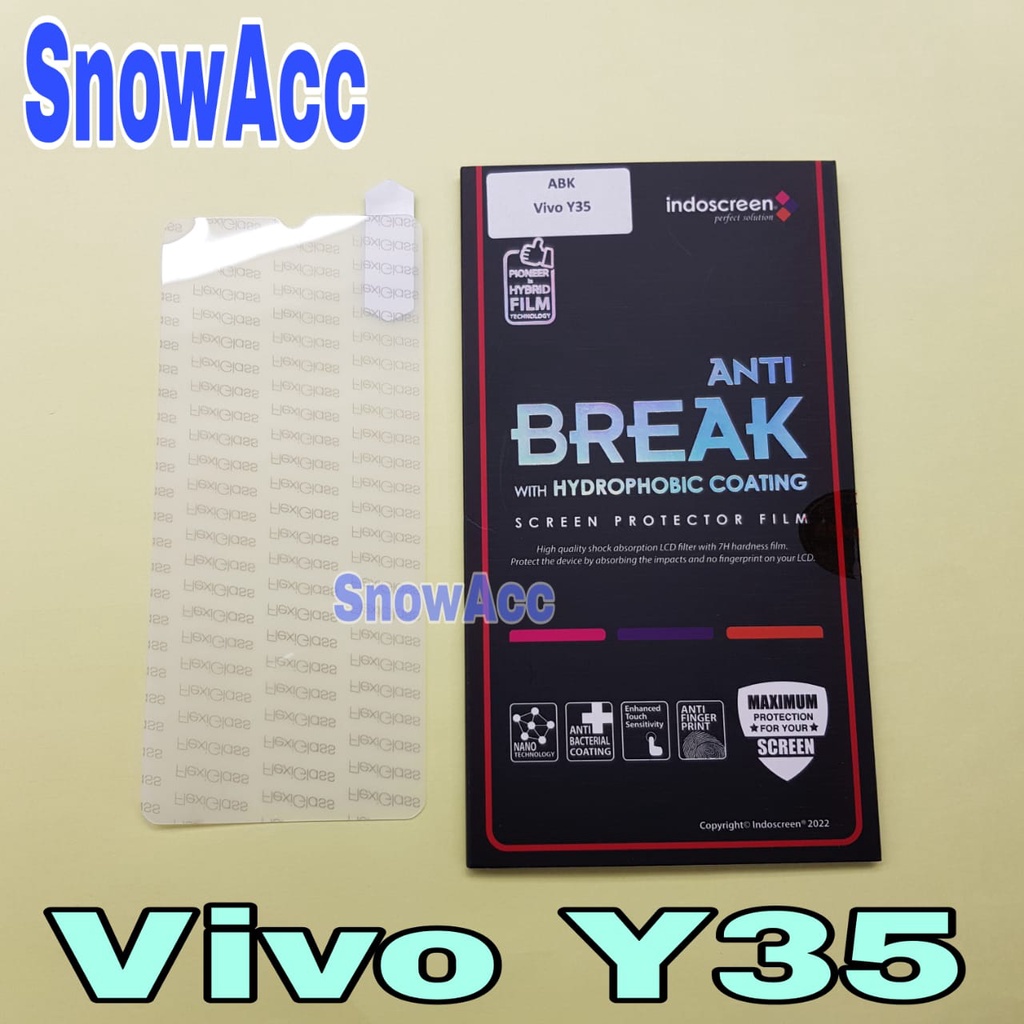 Indoscreen Anti Break Vivo Y35 Anti Gores Screen Protector Vivo Y 35