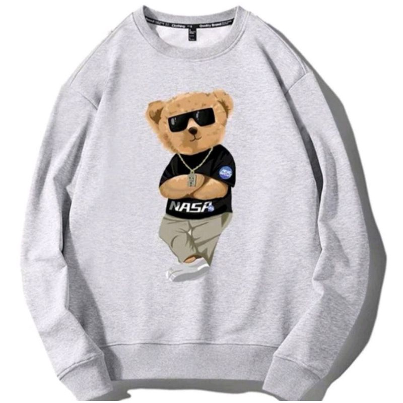 SWEATER CREWNECK TEDY BEAR //NASA USA//CASUAL