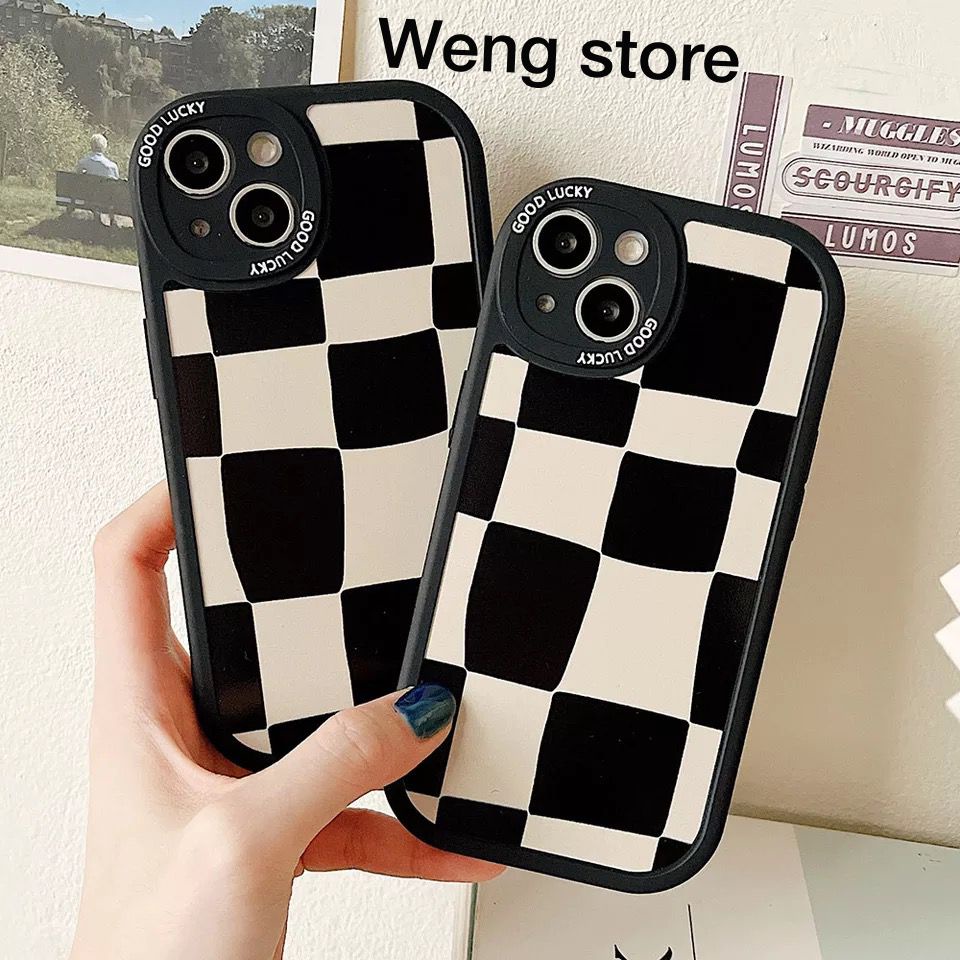 WENG Fnko Case Hitam Cream For Oppo A5S A12 A3S A5 2020 A15 A16 A16K A53 A54 A55 A57 A74 A95 A76 A96 A1K Realme C11 C31 C35 C2 C1