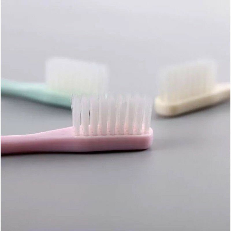 JT - Sikat Gigi Dewasa 1 SET 10 PCS Tavel Toothbrush Double Care Sensitive Soft-Sweet Bee Sikat Gigi Nano Tech Sikat Gigi Medium Import Bahan Lembut Toothbrush Double Care Sensitive