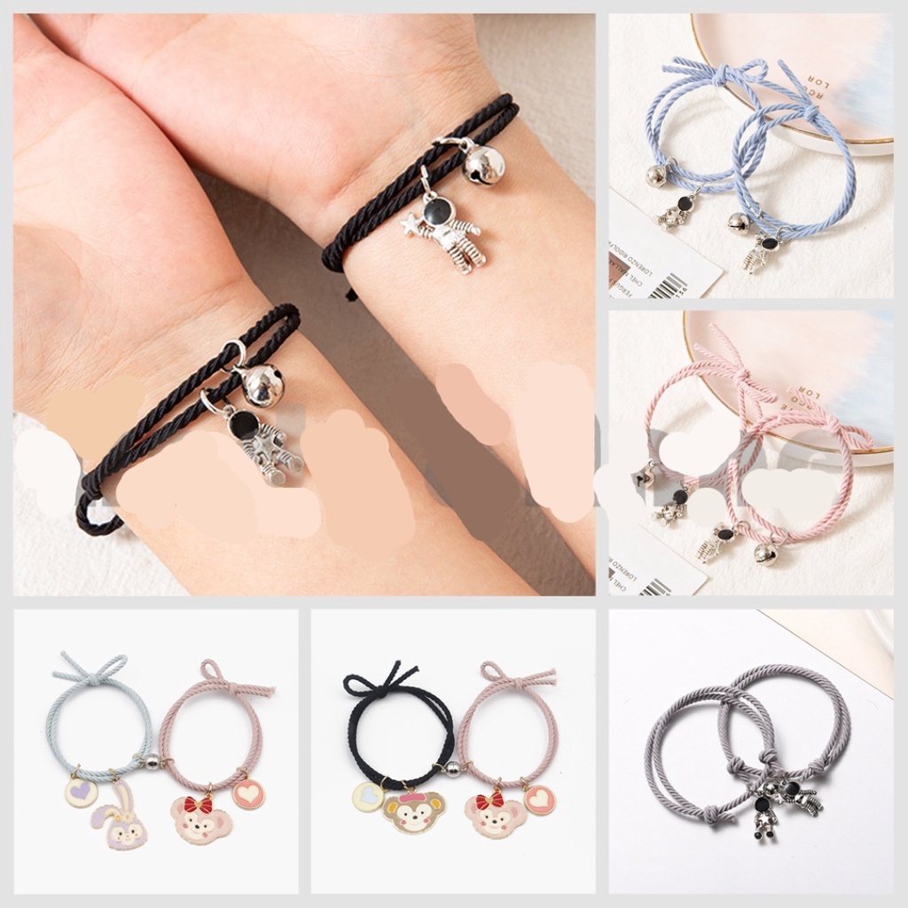 Gelang Couple / 2 Pcs Gelang Desain Astronot Kuromi Cinnamoroll Untuk Pria Dan Wanita