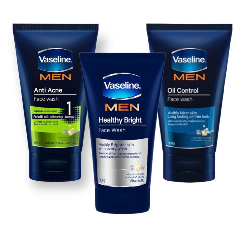 Jual Vaseline Men's Face Wash 100g || Healthy Bright || Anti Acne ...