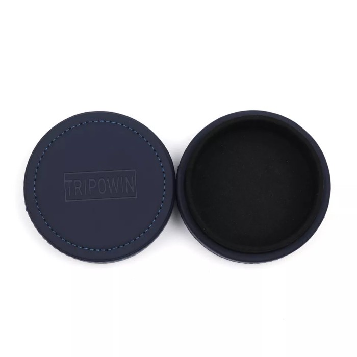 TRIPOWIN INDIGO Premium Leather Case Storage for IEM Earbud Earphone