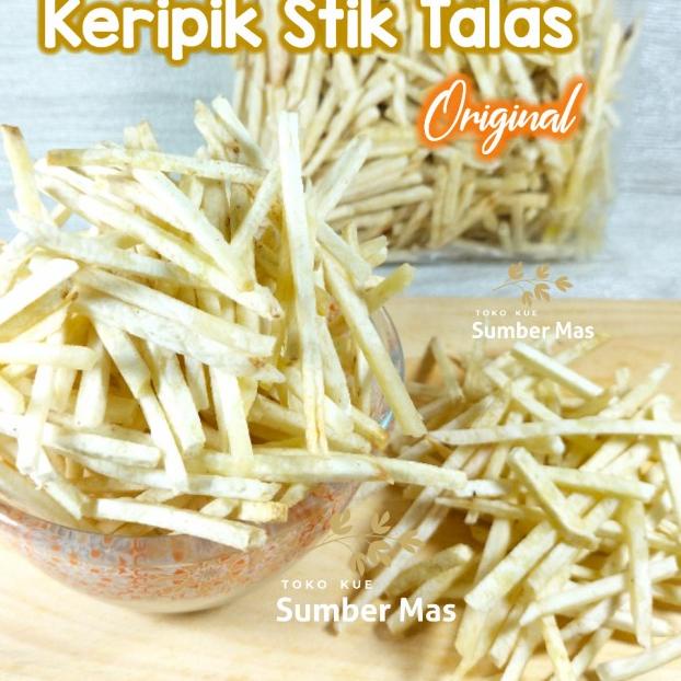 

✨MEN SALE✨ KERIPIK STIK TALAS PUTIH ORIGINAL / SNACK KRIPIK TALAS BOGOR GURIH - 1/4 kg gas !!