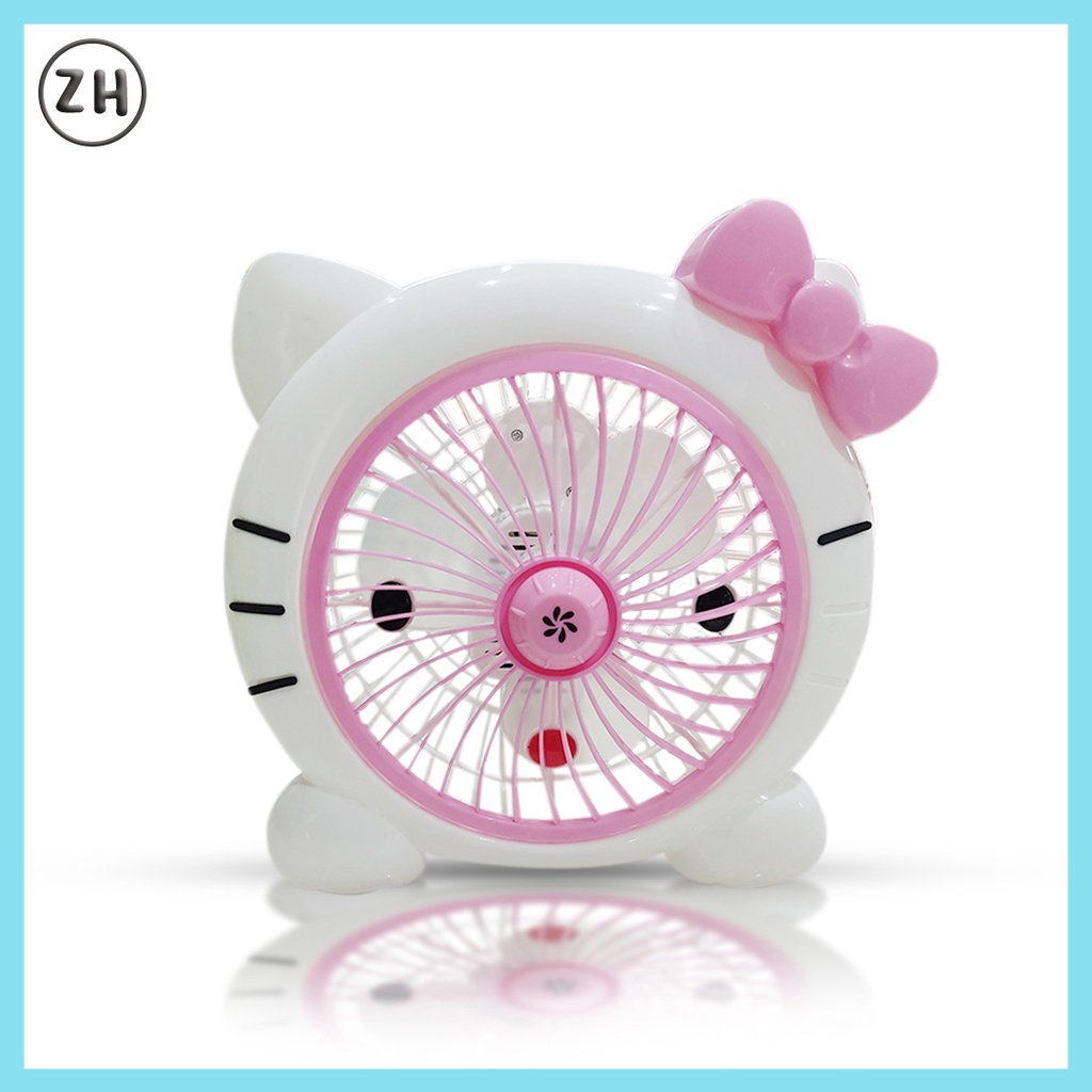 Mini Fan Wellhome Kartoon / Kipas Angin Listrik Wellhome Karakter Lucu