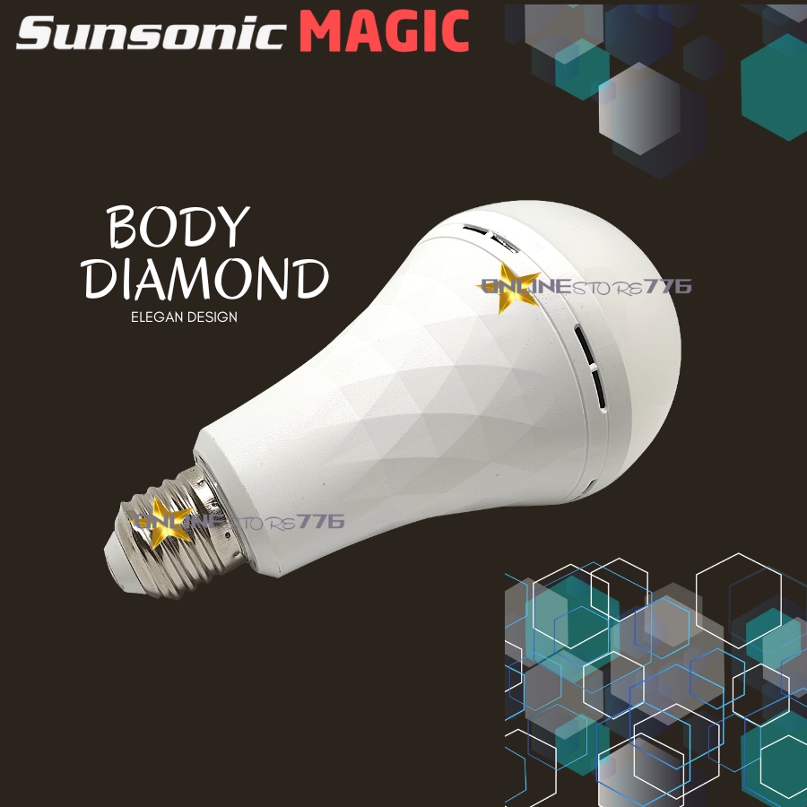 Lampu Emergency Sunsonic Magic LED 7Watt 9Watt 12Watt 18Watt 3Mode Penerangan