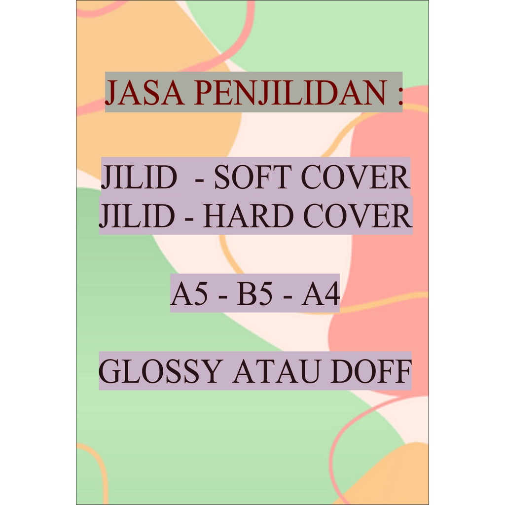 

JASA JILID SOFTCOVER DAN JILID HARDCOVER MURAH