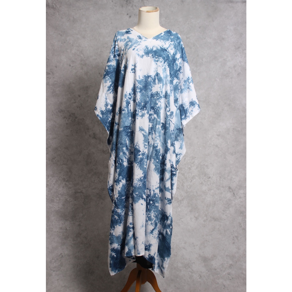 kaftan tie dye motif awan style bali original by kaftan sakura ukuran jumbo