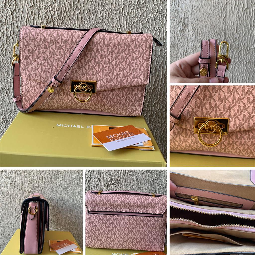 (MICROCHP) LUXY LX2124 LUXY TAS WANITA SELEMPANG HENDRIX SIGNATURE SMALL LOGO CONVERTIBLE SHOULDER BAG FULL SET FREE BOX + FAKEBILL KUALITAS VIP PLATINUM 1:1