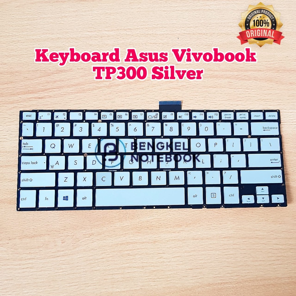 Keyboard Asus VivoBook TP300 TP300L TP301U TP301UA Q302 Q302L Q302LA Silver