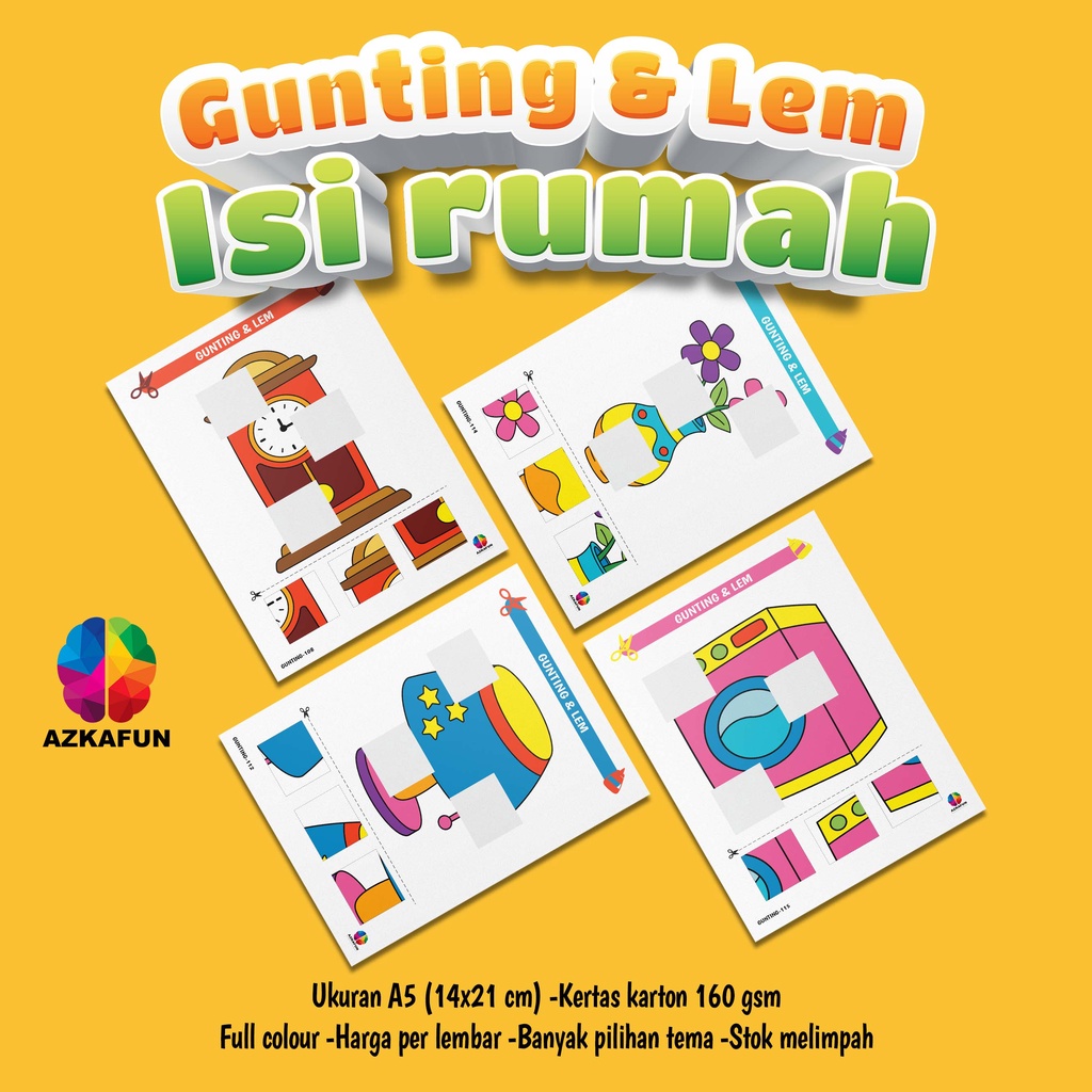 

Lembar aktivitas ISI RUMAH - Aktifitas Gunting dan Lem
