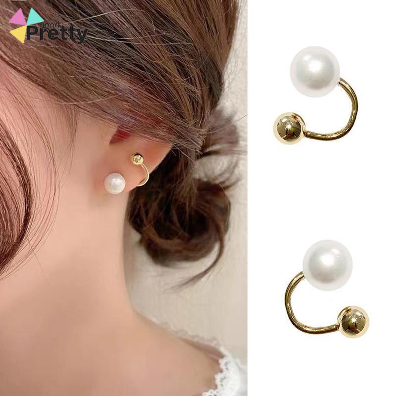 Anting Mutiara Temperamen Anting Desain Sederhana Wanita S925 Anting Kepribadian Perak S925 - PD