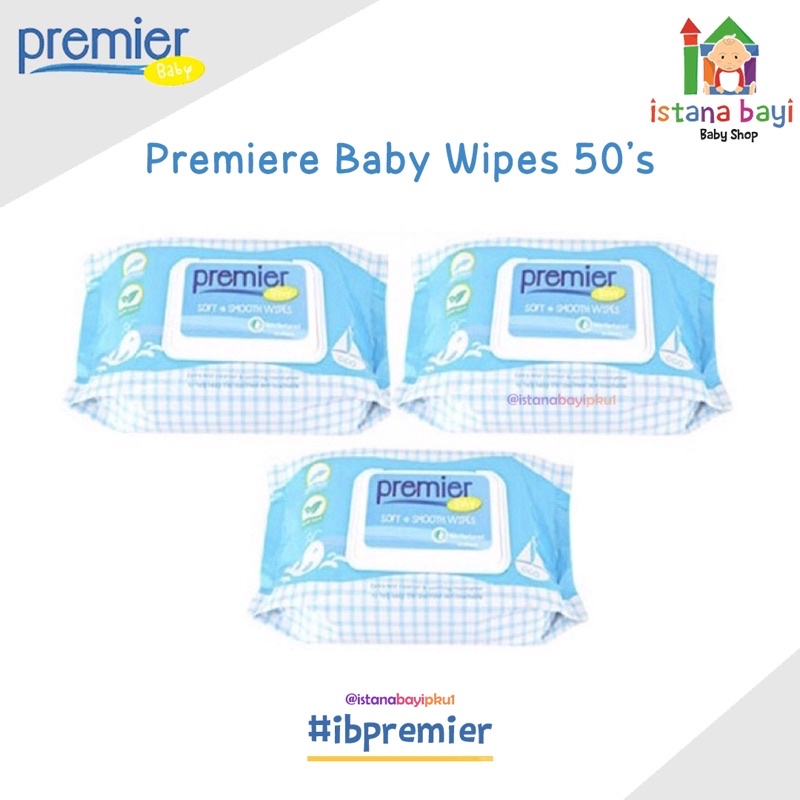 Premier Baby Wipes (50's)  Promo Buy 2 Get 1 FREE/Tisu basah promo beli 2 GRATIS 1