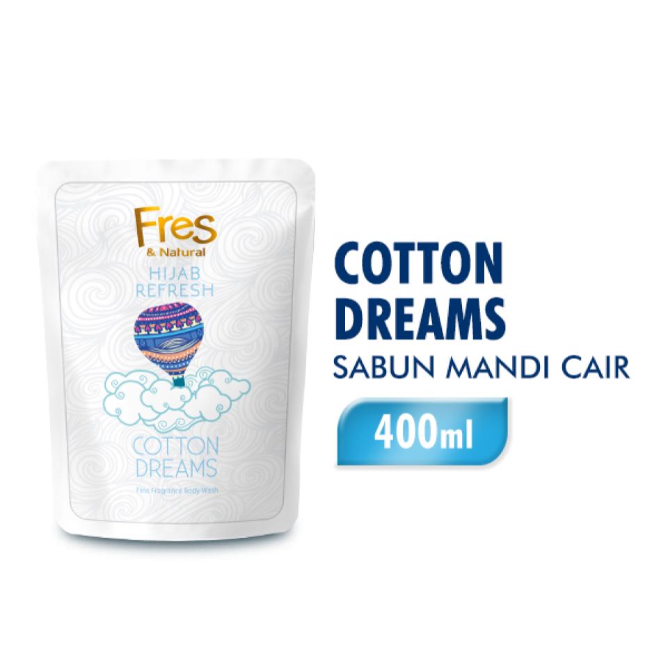 Fres & Natural Sabun Mandi Cair White Pouch 400 ml - Gambar 2