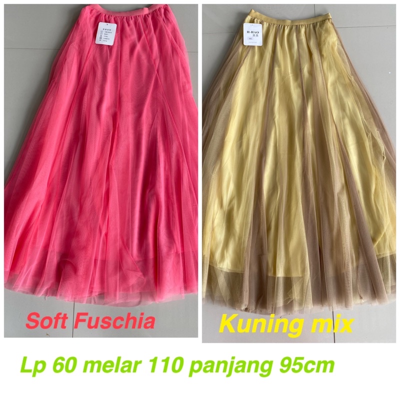 youngmoodis pelangi rok tutu 3 lapis full furing tile halus ori import