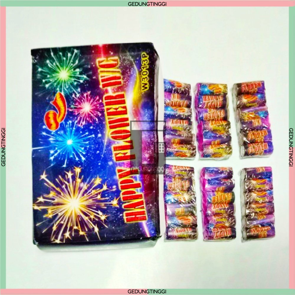 Kembang Api Petasan Mercon Happy Flower Cake Cakes Missile Roman Candle Candel 100 8 Shot Shoot Shots Roket Air Mancur Gasing Disco Sunset Top Pop Bawang Kawat Super Jumbo Panggung Magic Ball Pretek Gesek New Year Tahun Baru Firework Fireworks Anak Anak