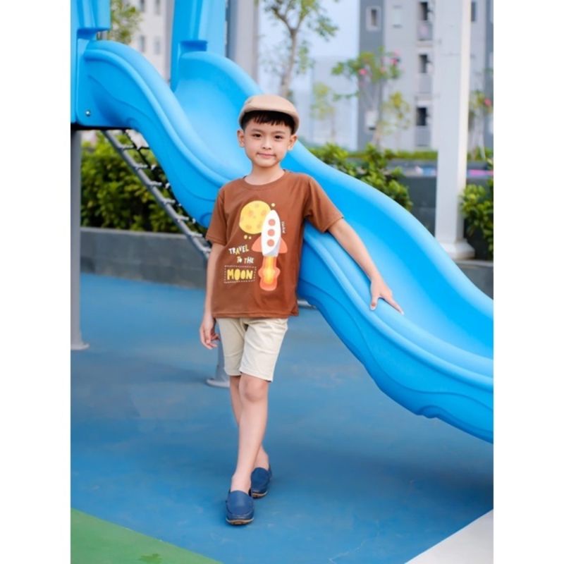 Kaos Anak 3-6Tahun Unisex Motif Luar Angkasa