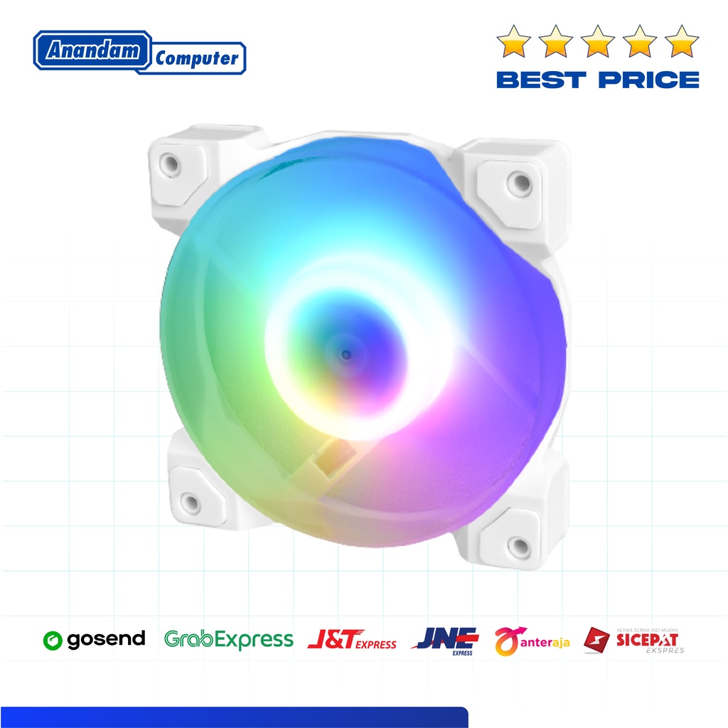ID-COOLING DF-12025 ARGB SNOW SINGLE 120mm Addressable LED