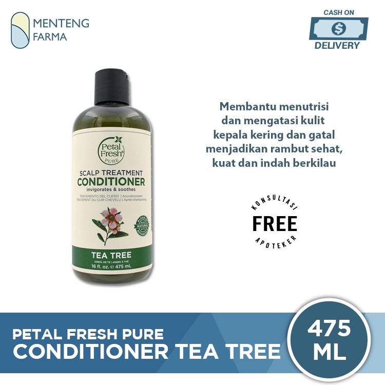 Petal Fresh Pure Conditioner Tea Tree 475 mL - Merawat Kulit Kepala dan Rambut