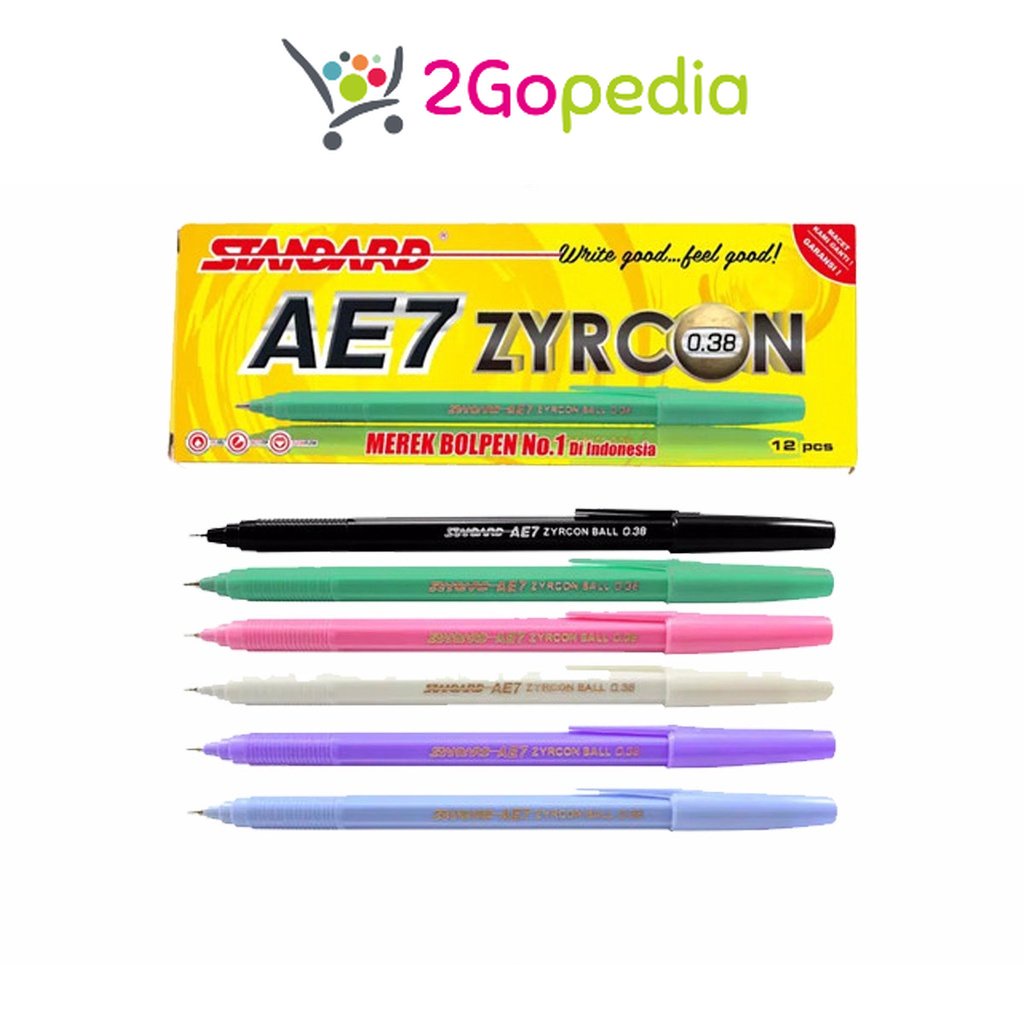 

Pulpen Standard AE7 Zyrcon 0.38mm Hitam Grosir Murah Atk