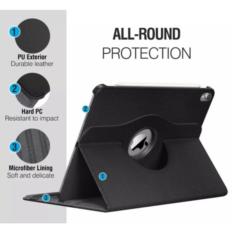 Realme Pad Mini 8.7 2022 Sarung Rotary Case Leather Flip Book Cover Casing Buku Stand standing Pelindung putar 360