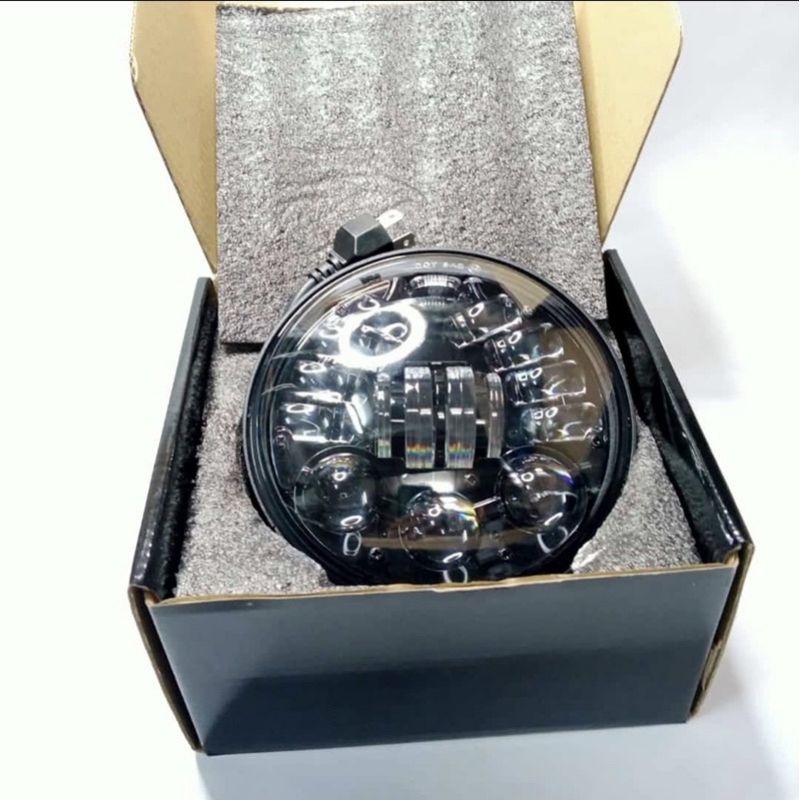 Kaca Reflektor Lampu Depan Daymaker 16 LED Diameter 5.75 Inch Untuk Aplikasi CB GL MP Tiger RX King 