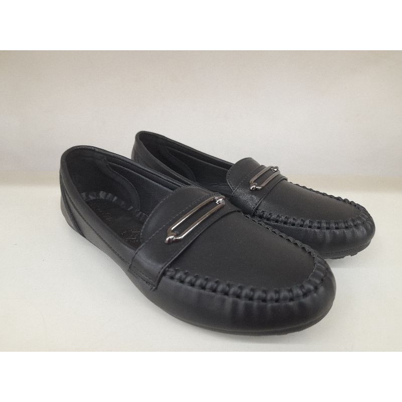 Sepatu Flet Shoes Wanita Bata Sepatu Pantofel Hitam