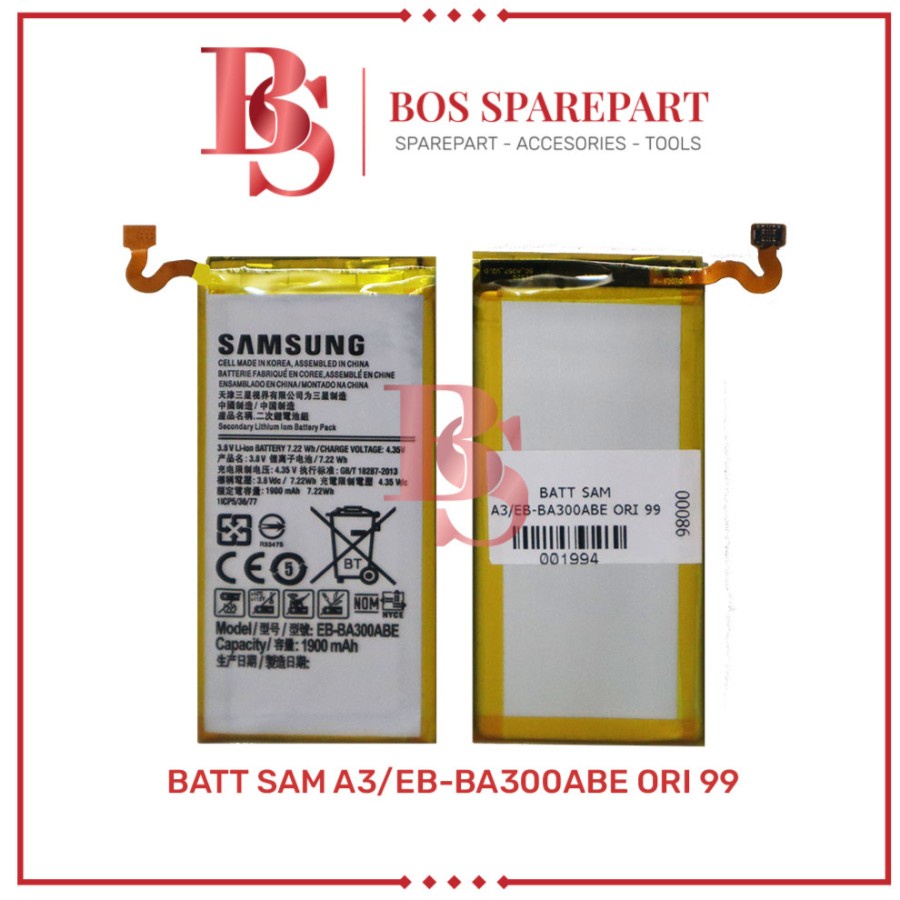 BATERAI SAMSUNG A3 / EB-BA300ABE ORI 99 / BATTERY / BATRE