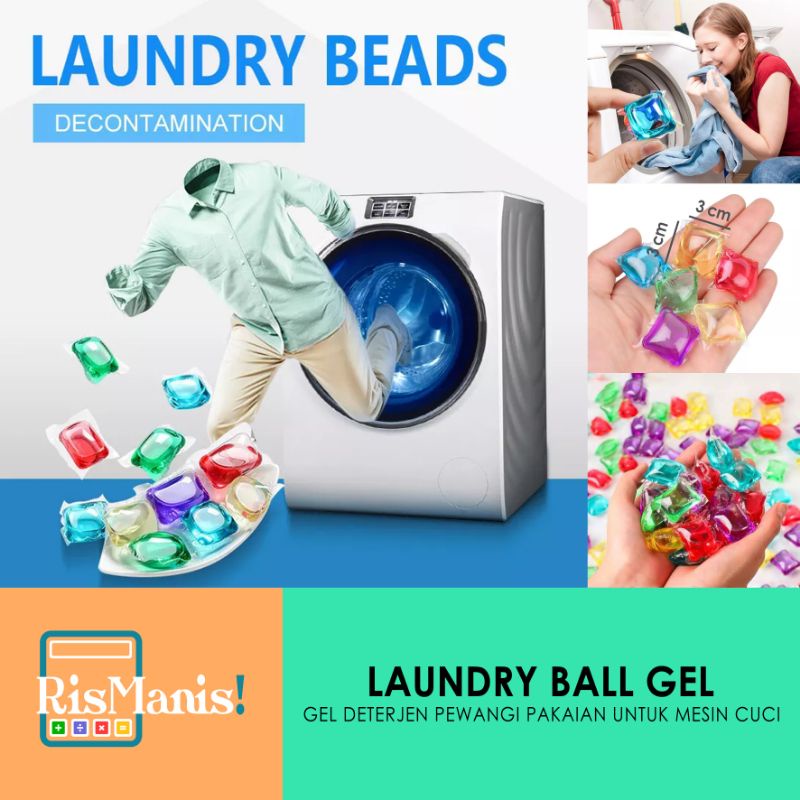 LAUNDRY BALL GEL - 1 pcs Bola Sabun Cuci Baju Deterjen Mesin Cuci Detergent Cair Wangi Mewah Busa Melimpah Pewangi Pakaian Pelembut Cucian Hemat Praktis