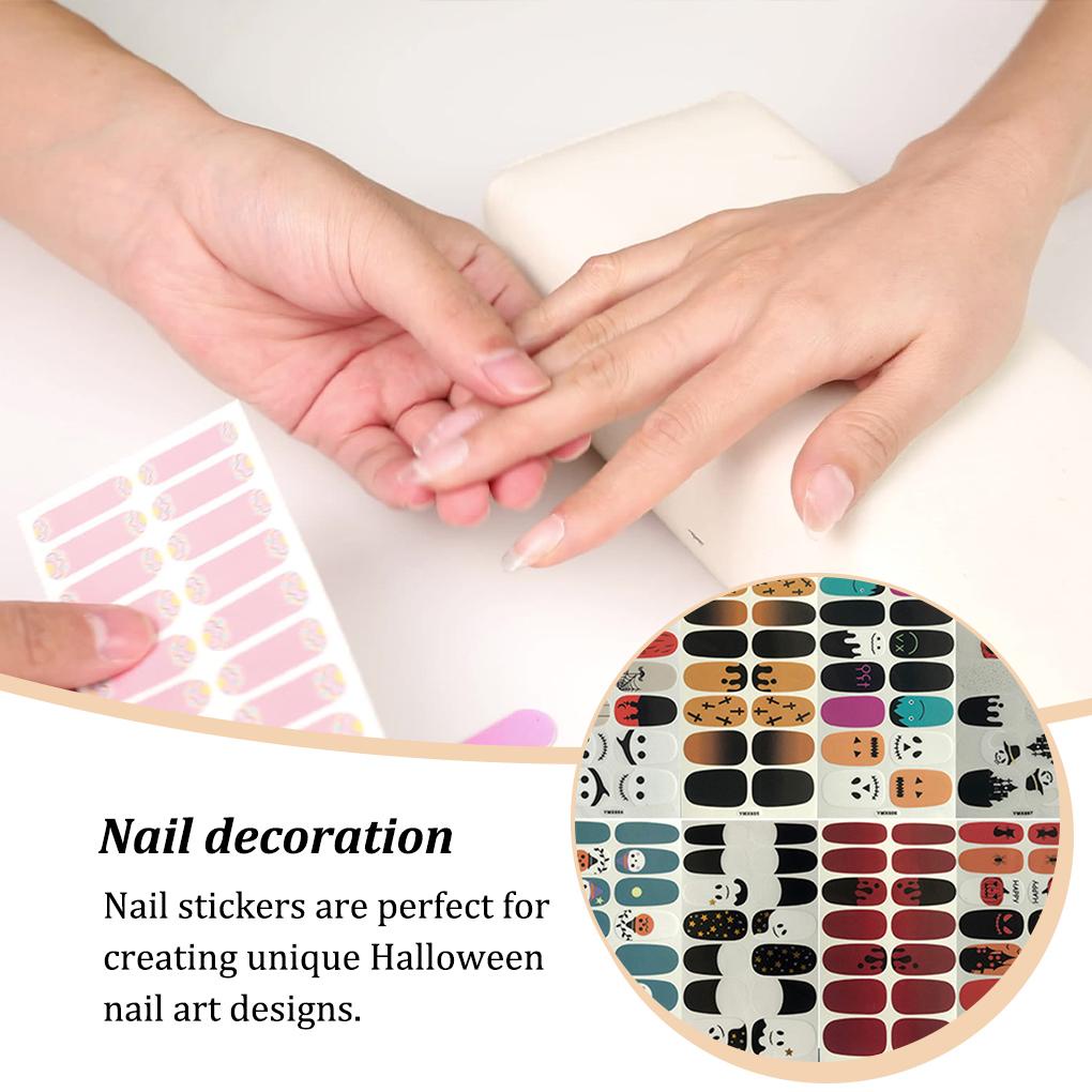 12 Pcs Stiker Kuku Jari Tema Halloween Untuk Dekorasi Pesta Wanita (house2020)