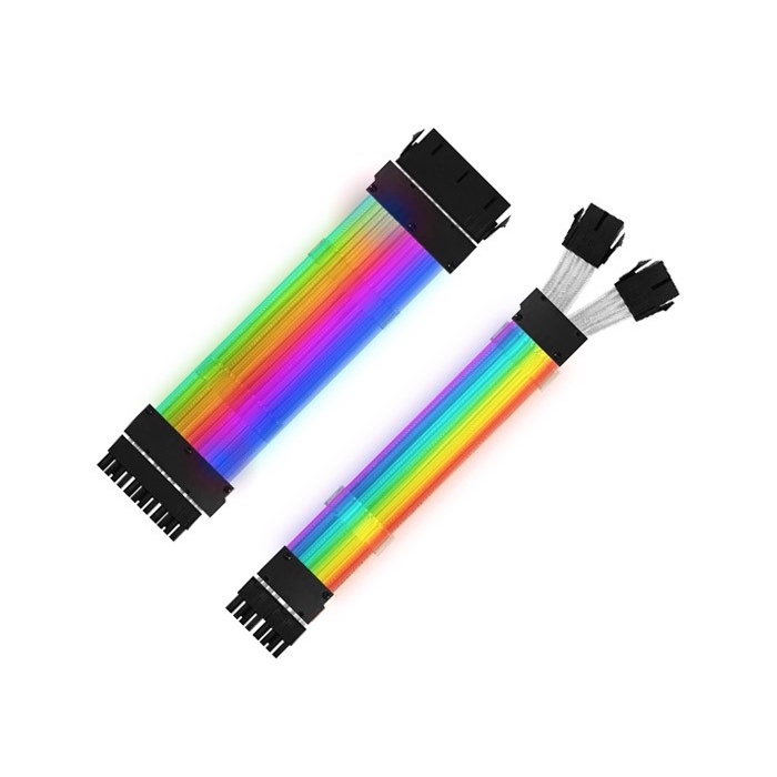 PRIME ARGB 24 PIN PSU CABLE + ARGB 8 PIN VGA CABLE Extension Power Supply