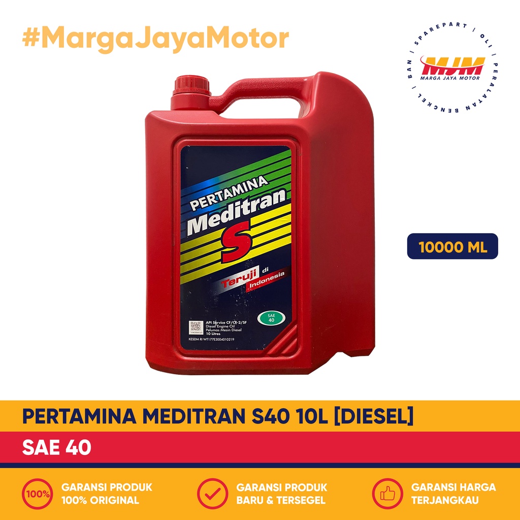 Meditran S40 Sae 40 Diesel 10000ml Pertamina Oil 10L