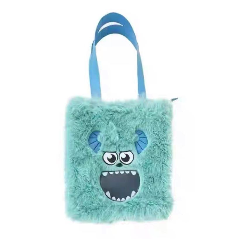 ✇✱Sera Monster University Seri Kartun Satu Bahu Diagonal Tas Pria dan Wanita Tas Portabel Kapasitas Besar Mahasiswa Lucu Lucu Tas Mewah